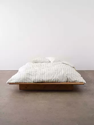 MARC O'POLO HOME | Satin Bettwäsche CLASSIC STRIPE 70x90cm/140x200cm Silver | 